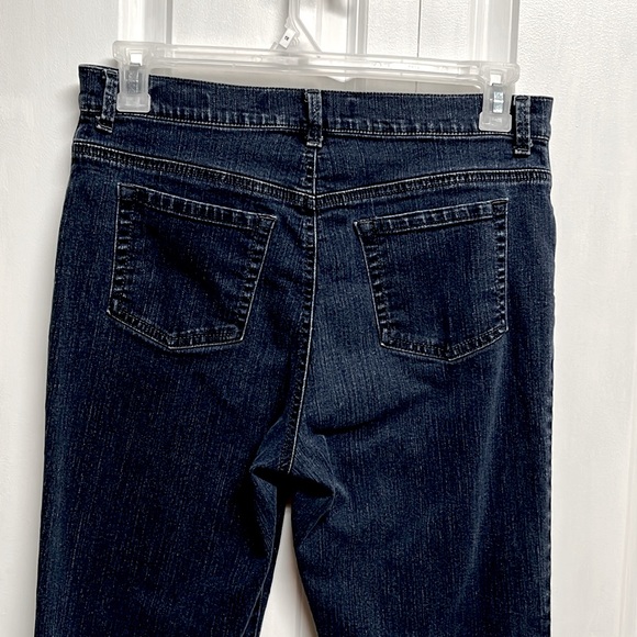 Gloria Vanderbilt Dark Blue Denim 5 Pocket High Rise Jeans Size 14P - Picture 5 of 6